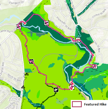 Map of Floodplain Forest Hike